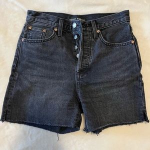 Denim Forum Yoko Shorts Size 24 Black